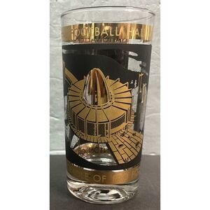 VINTAGE NFL Football HALL OF FAME Canton Ohio‎ DRINKING GLASS